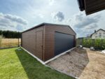 Garaż blaszany z bramą segmentową 7 m x 6 m ID 136