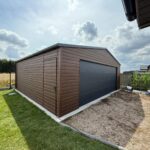 Garaż blaszany z bramą segmentową 7 m x 6 m ID 136