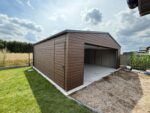 Garaż blaszany z bramą segmentową 7 m x 6 m ID 136 - obrazek 4