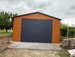 Garaż blaszany drewnopodobny 4,5m x 6m ID 59