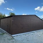 Garaż blaszany drewnopodobny 9 m x 6 m ID 85