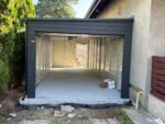 Garaż blaszany z bramą segmentową 3 m x 8,5 m ID 95 - obrazek 2