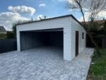 Garaż blaszany z bramą segmentową 6 m x 5,8 m ID 122 - obrazek 4