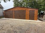 Garaż blaszany drewnopodobny 8 m x 6 m ID 84 - obrazek 3