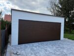 Garaż blaszany z bramą segmentową 6 m x 5,8 m ID 122 - obrazek 3