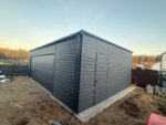 Garaż blaszany z bramą segmentową 8 m x 6 m ID 141