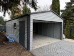 Garaż blaszany z bramą segmentową 4,5 m x 9 m ID 96 - obrazek 4