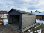 Garaż blaszany z bramą segmentową 4 m x 6 m ID 98 - obrazek 5