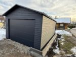 Garaż blaszany z bramą segmentową 4 m x 6 m ID 98 - obrazek 4