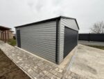 Garaż blaszany z bramą segmentową 6 m x 6 m ID 127 - obrazek 2